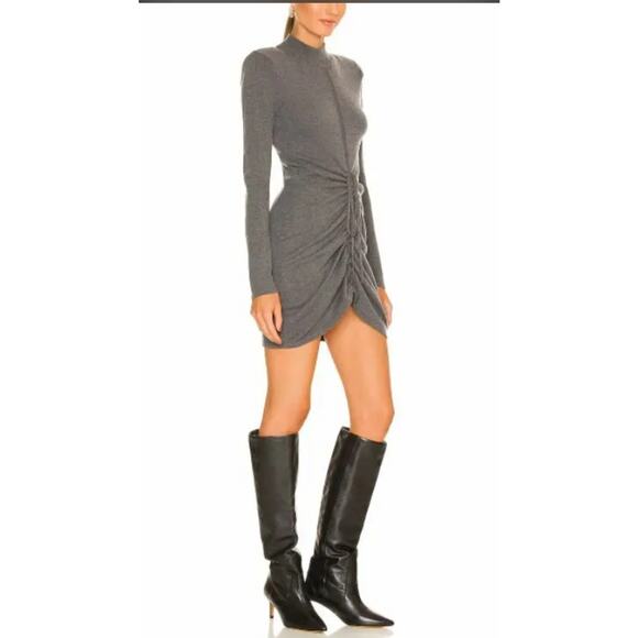 Free People Ronny Kobo McCall Grey Knit Mini Dress Wool Blend -S - Picture 3 of 6